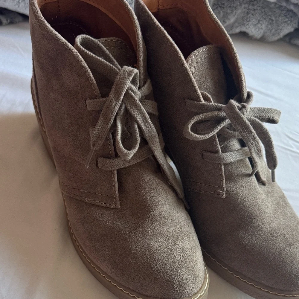 Suede Lace-Up Boots - Brown - Picture 1 of 4